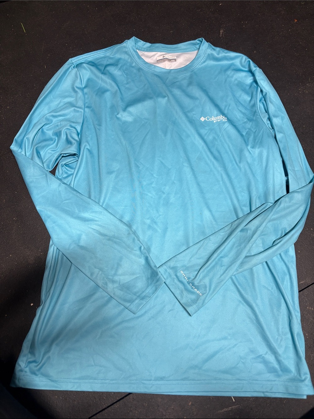 Columbia Men’s Long Sleeve Sun Shirt - Aqua Blue